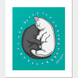 Cats sleeping Posters and Art